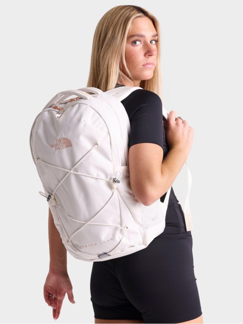 The North Face Jester Luxe Backpack in Cream